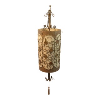 Mid-Century Modern Blown Fiberglass Swag Pendant Light For Sale