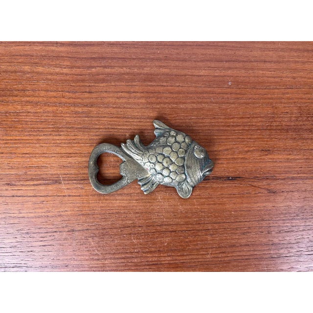 Mid-Century Fish Bottle Opener in Brass, 1960s For Sale - Image 4 of 8