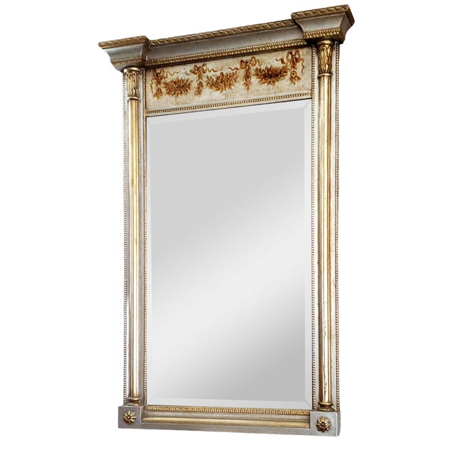 French Provincial Beveled Mirror by La Barge, Italy 1960s Trumeau For Sale - Image 3 of 14