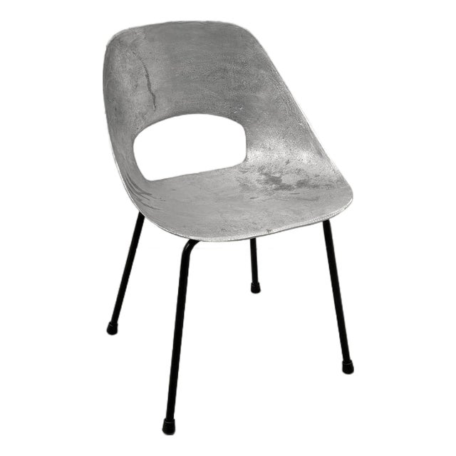 Tulip Chair in Aluminium by Pierre Guariche for Steiner, France, 1950s For Sale