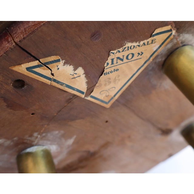Brown Secession Style Mahogany and Brass Coffee Table, Early 1900s For Sale - Image 8 of 9