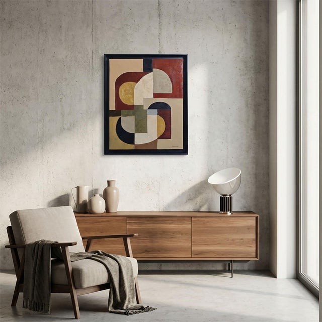 Contemporary Structure Interieure, Geometric Abstract, Contemporary, Framed by Sophie Dumont For Sale - Image 3 of 9