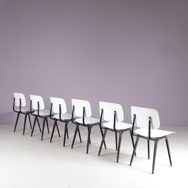 Industrial Result Chairs by Friso Kramer for Ahrend-De Cirkel, 1950s, Set of 6 For Sale - Image 3 of 11