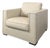 Cream Leather Lounge Chair from Rivolta, Italy, 2000s For Sale