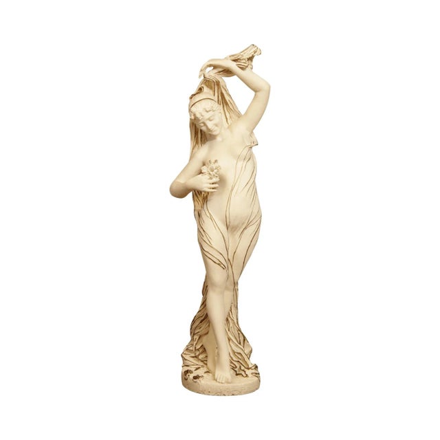 Vintage French 'La Danse de Fleurs' Life-Size Figural Plaster Statue For Sale - Image 13 of 13