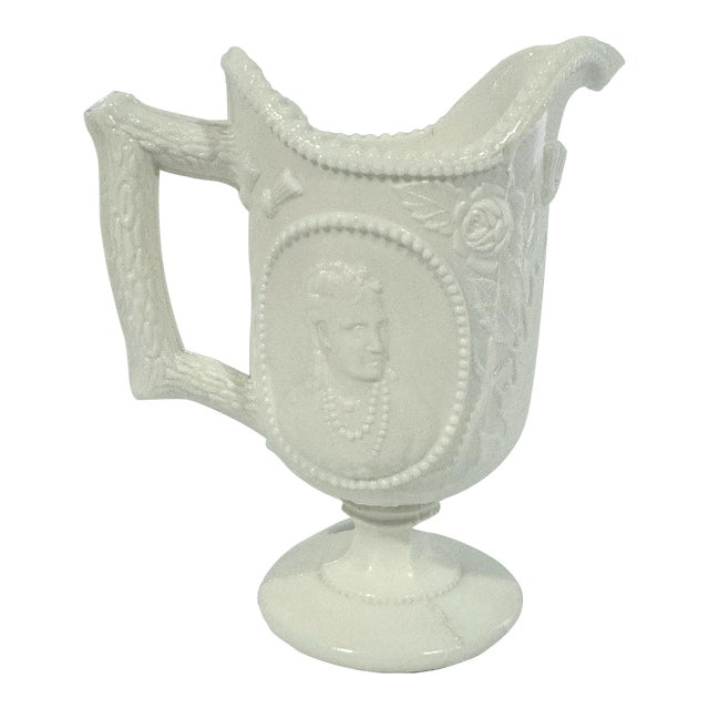 Late 19th Century Princess Louise Pink Milk Glass Jug For Sale