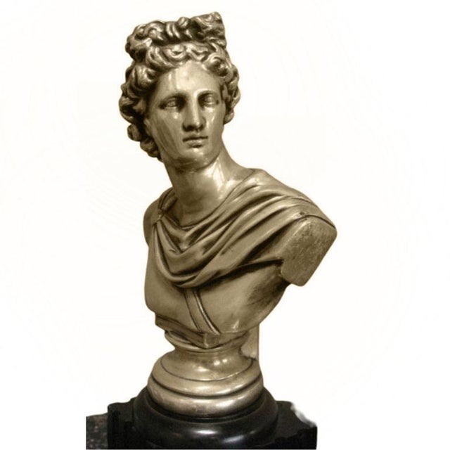 1950s Mid Century Modern High Style Hollywood Regency God & Goddess Pillar Table Lamps - a Pair For Sale In Los Angeles - Image 6 of 7