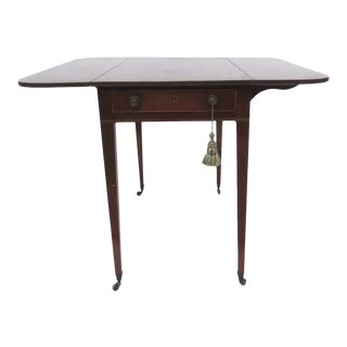 English Mahogany Pembroke Table Drop Leaf For Sale