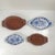 Blue Ceramic Serving Platters in White and Blue Floral Pattern with Woven Wicker Mount, 1980, Set of 6 For Sale - Image 8 of 18