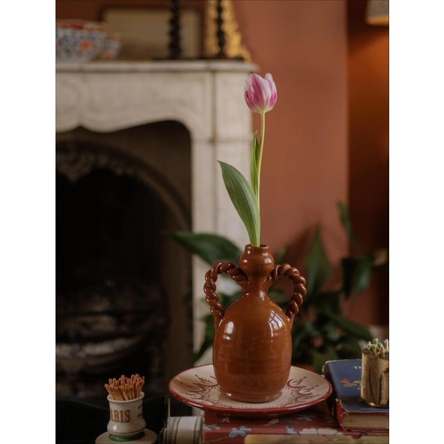 Sharland England Jeanne Vase, Terracotta For Sale - Image 6 of 6