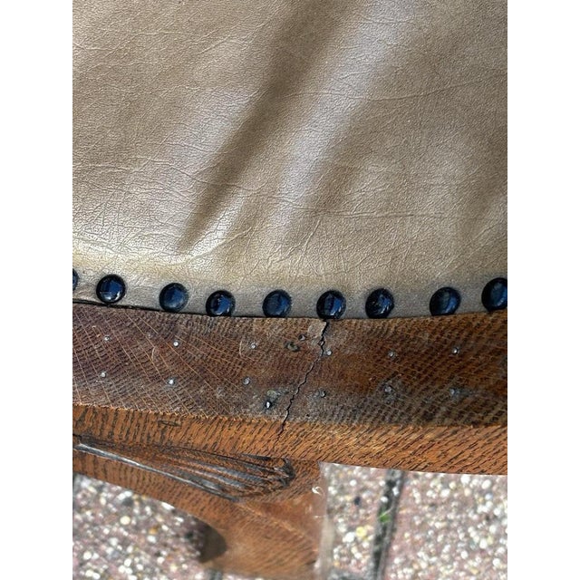 Edwardian Chair in Oak For Sale - Image 10 of 13