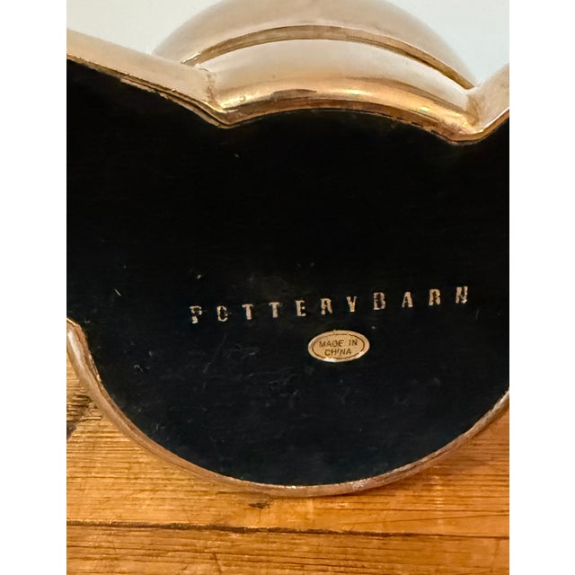 Metal Pottery Barn Silver Plated Santa for Display or Stocking Holder For Sale - Image 7 of 7