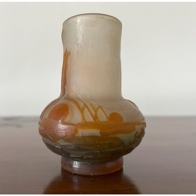 Small Glass Vase with Cameo Work by Emile Gallé, 1900s For Sale - Image 3 of 18