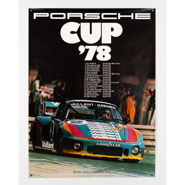 Porsche Cup 78 Poster from Advertising Agency Strenger, 1978 For Sale - Image 3 of 9
