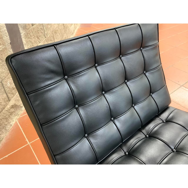 Set of Barcelona Lounge Chair and Ottoman by Ludwig Mies van der Rohe for Knoll Inc. / Knoll International, 2011 For Sale - Image 9 of 11