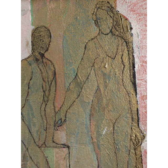 Sand 1987 'Dream Reflex' Vintage Semi-Abstract Figurative Oil Painting Finnish Artist Marjatta Sarasalo (1930-2006), Framed For Sale - Image 8 of 11