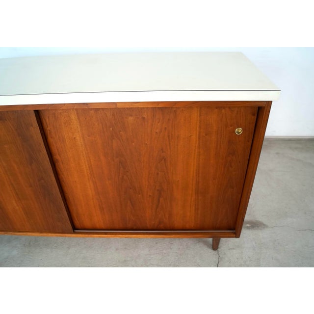 1950’s Mid-Century Modern Knoll Style Walnut Credenza For Sale - Image 9 of 12