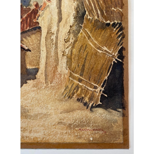 Traditional 1940 Frank Wesley New Baby Village Landscape For Sale - Image 3 of 5