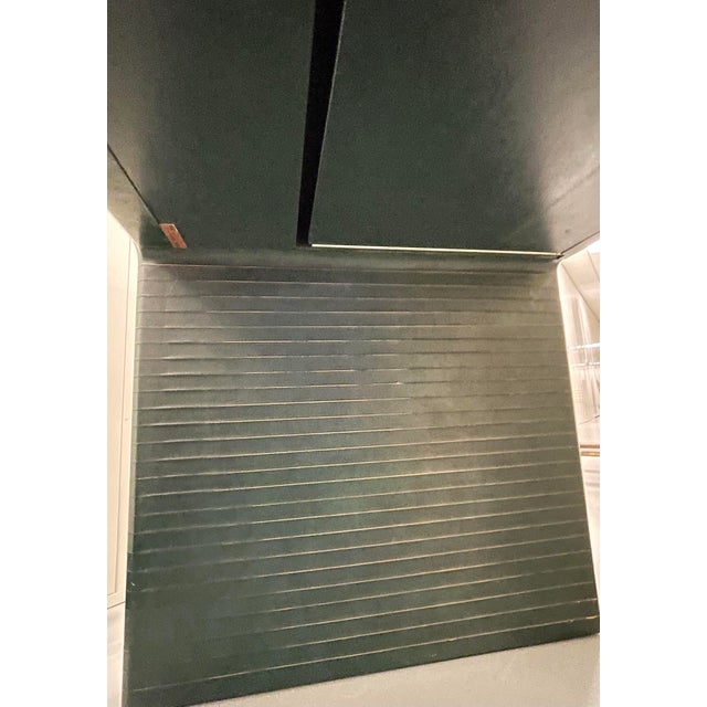 Plastic Karl Springer Signed Leather Wrapped Waterfall Desk For Sale - Image 7 of 12