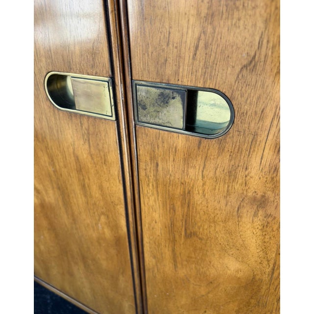 Brown Drexel Preface Campaign Dresser For Sale - Image 8 of 11