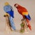Antique Victorian Ceramic Macaw Parrots Birds German Dresden Saxe Porcelain Animal Figurine - a Pair For Sale - Image 6 of 9