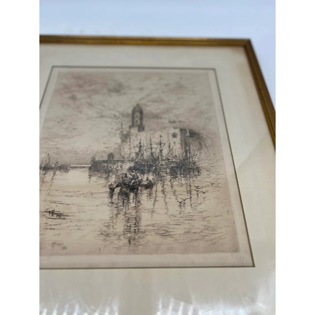 Thomas Moran "Castle of San Juan De Vlua, Vera Cruz" Etching C. 1884 For Sale - Image 4 of 7