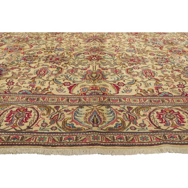 Mid 20th Century Vintage Persian Tabriz Rug, 09'07 X 12'08 For Sale - Image 4 of 10
