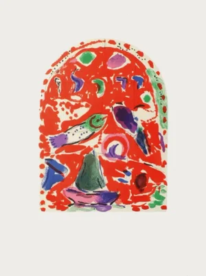 1960s Marc Chagall Jerusalem Windows: Zabulon Lithograph