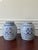 Vintage Lidded Blue and White Double Happiness Jars— A Pair For Sale - Image 4 of 13