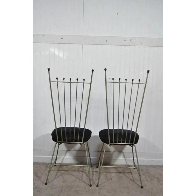 Vintage Mid Century Modern Arthur Umanoff Style Metal Dining Chairs - Set of 4 For Sale - Image 10 of 11
