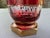 Early 1900s Moser Bohemian Cranberry Paneled Cabochon 24k Gold Decanter Set For Sale - Image 12 of 17