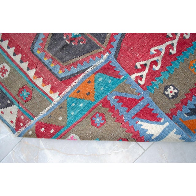 Vintage Hand-Woven Wool Turkish Rug - 8′8″ X 11′7″ For Sale - Image 15 of 15