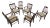 Vintage Cherry Baumritter Cherry Spindle Chairs Dining Room Set For Sale