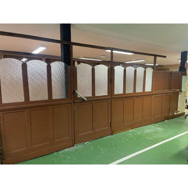 Bistro Partition in Chestnut and Plywood Panels, 1930s For Sale - Image 18 of 18