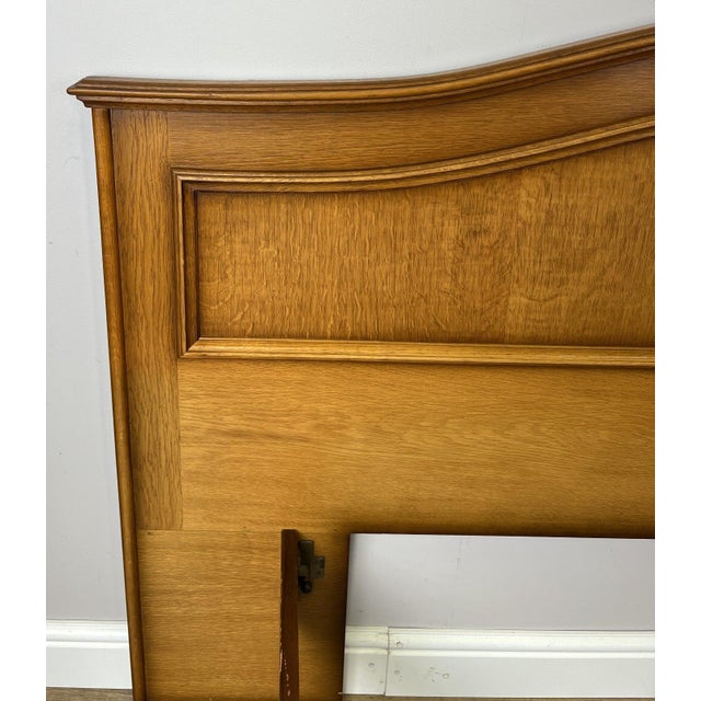 Vintage Louis XVI French Double Frame with Carved Headboard For Sale - Image 7 of 10