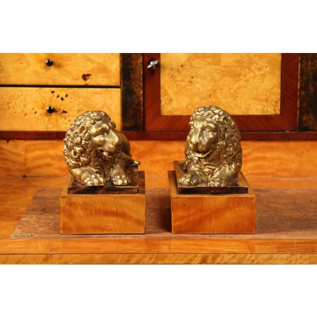 Antique Biedermeier Secretaire with Lions, 1825 For Sale - Image 11 of 18