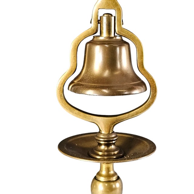 Solid Brass Tavern Bell Candle Holder For Sale - Image 4 of 13
