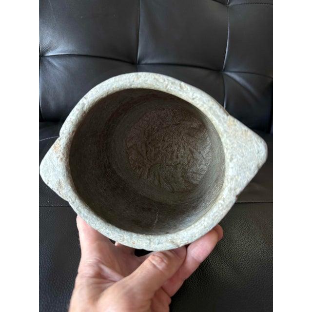 2000 - 2009 Hand-Carved Stone Vessel: Primitive Organic Form For Sale - Image 5 of 5
