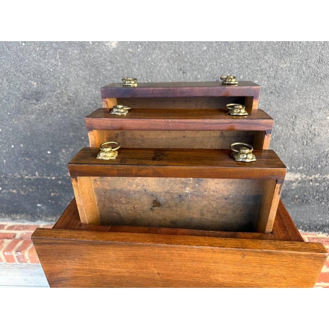 Antique American Classical Carved Mahogany Work Table For Sale - Image 12 of 17