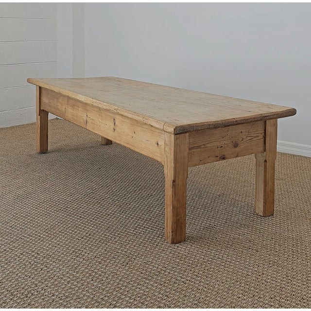 Antique English Pine Coffee Table - Circa 1910 For Sale - Image 4 of 8