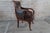 Late 20th Century Henredon Mahogany Distressed Leather French Empire Regency Club Lounge Armchair For Sale - Image 6 of 12