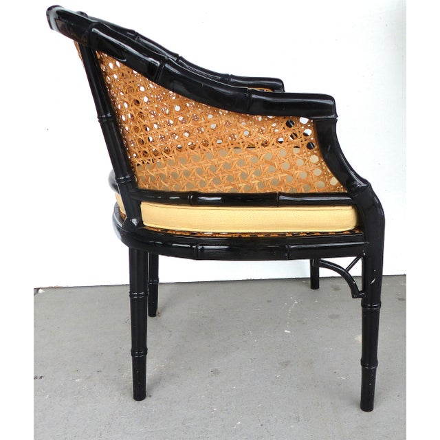 Lacquered FauxBamboo & Cane Chairs A Pair Chairish