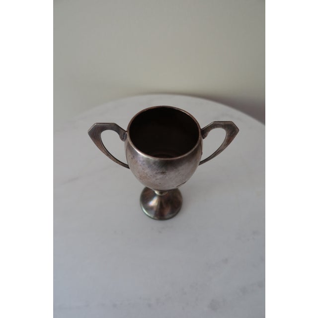 1930s Antique Art Deco Silver-Plated Miniature Trophy Loving Cup — 1920s–1940s For Sale - Image 5 of 5