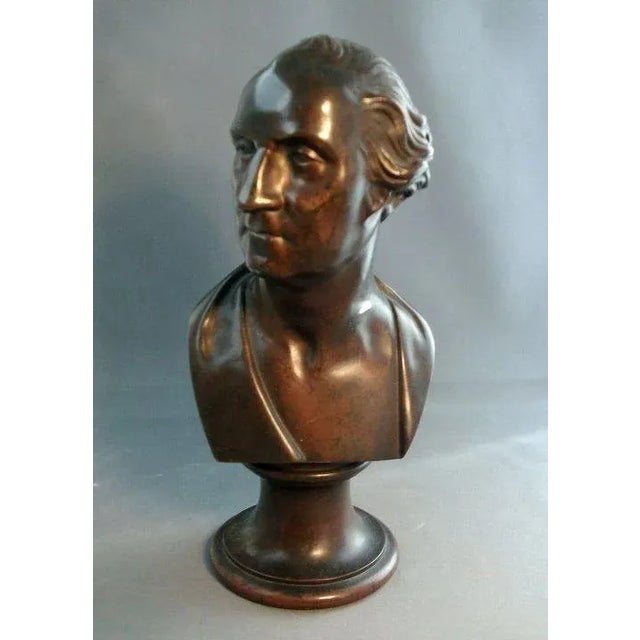 Traditional 19th Century Bronze Bust of President George Washington For Sale - Image 3 of 7