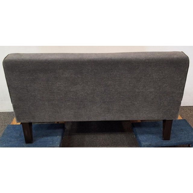 Dark Gray Bespoke Upholstered Armless Mohair Sofas (Set of 2) For Sale - Image 8 of 14