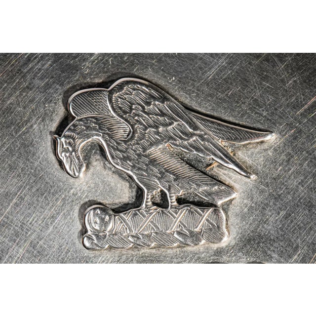 Lovely English Antique Victorian Sterling Silver Cigarette Trinket Jewelry Desk Box Coat of Arms For Sale - Image 4 of 15