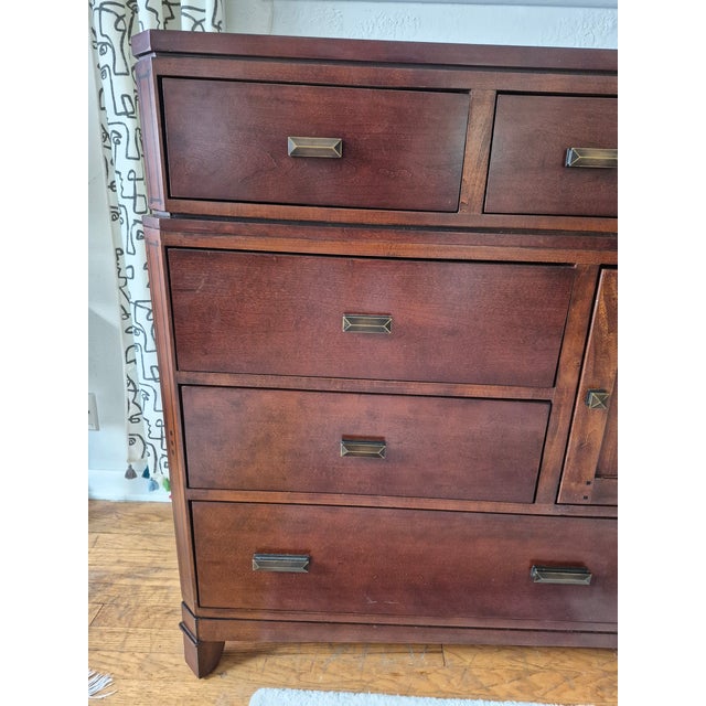 Frank Lloyd Wright Mission Revival Dresser & Mirror Set For Sale - Image 4 of 13