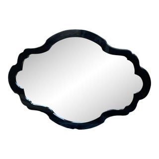 Jonathan Adler - Black Lacquer Mirror For Sale