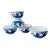 Vintage Chinese Blue and White Scholar Bowls Porcelain - Set of 5 For Sale