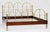 A striking custom-made Vintage Italian kingsize bedstead crafted in polished brass and wood. Combining classical elegance...